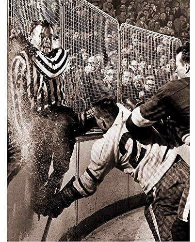 Wee Blue Coo Sport Vintage Photography Ice Hockey Check Howe Hannigan Art Print Poster Wall Decor Kunstdruck Poster Wand-Dekor-12X16 Zoll