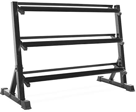 CAP Barbell Unisex-Erwachsene RK-14A Cap Langhantelablage mit 3 Etagen, 129,5 cm, schwarz, 51
