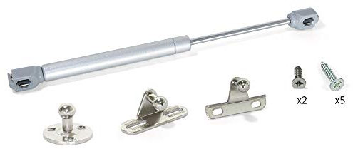 Gedotec Gasdruckfeder | 1 Stück - Klappenbeschlag Küchen-Schrank für Möbel-Klappen | BETTI | Gasdruckdämpfer 150 Nm | Länge 268 mm | Kompressionsfeder stark - Komplett-Set mit Befestigungsmaterial