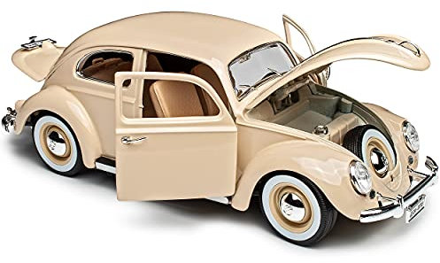 VW Käfer Beetle 1200 Ovali beige Modellauto 18-12029 Bburago 1:18