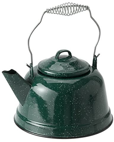 GSI Outdoors 25221 Tea Kettle Emaille-Teekessel, Emaillierter Stahl, Grün