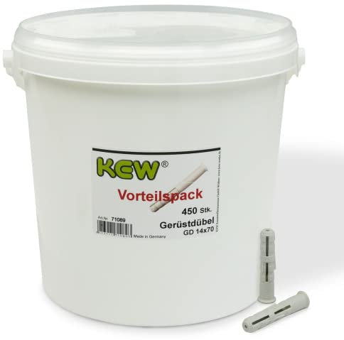 KEW 450x Gerüst-Dübel GD - Langschaftspreizdübel - mit Drehsicherung - für Beton, Stein, etc. - 14x70 mm - 450er-Set