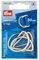 Prym 555230 Halbrundringe 30 mm silberfarbig, zinc, Silber, 4 Stück