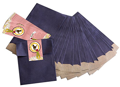 Logbuch-Verlag 10 Papiertüten klein dunkelblau mit PFERD Aufkleber - Reiter Pferde-Mädchen Kindergeburtstag Partytüten Mitgebsel Verpackung