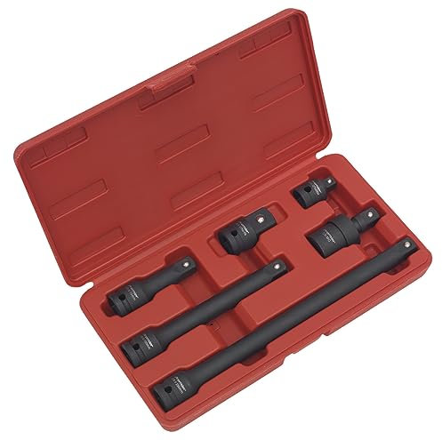 Sealey Ak5514 Impact Adaptor and Extension Bar Set 6Pc 1/2Sq Drive