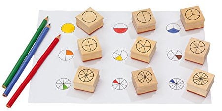 Betzold - Bruchrechen-Stempel Kreis - Mathematik Grundschule Lehrerbedarf