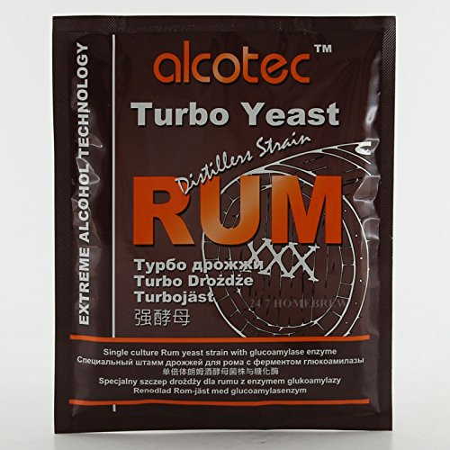 Alcotec Distiller’s Yeast Rum with Glucoamylase Enzyme 73g 25L
