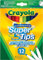 CRAYOLA SuperTips Washable Markers - Assorted Colours (Pack of 12) Premium Felt Tip Pens That Can Easily Wash Off Skin & Clothing Ideal for Kids Aged 3+