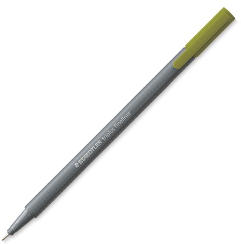 TRIPLUS FINELINER OLIJFGROEN -