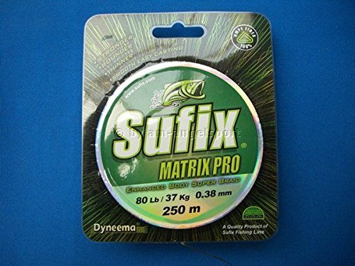 Sufix Matrix Pro 0,38mm 37,00Kg - 250m grün Geflochtene Schnur
