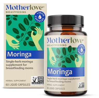 Motherlove Moringa (60 Liquid caps) Lactation Supplement to Support Breast Milk Supply—Non-GMO, Organic Herbs, Vegan, Kosher