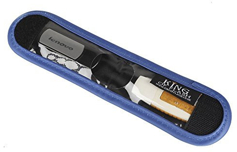 KING OF FLASH Blue USB Flash Drive Portable Travel Memory Stick Shuttle Carry Case - Holds 2 USB Sticks with Keyring Hook