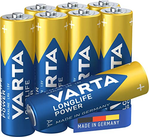 VARTA Longlife Power Batterie AA Mignon LR06 (pacco da 6+2) Batteria alcalina - Made in Germany - Ideali per giocattoli, torce, controller e altri dispositivi a batteria