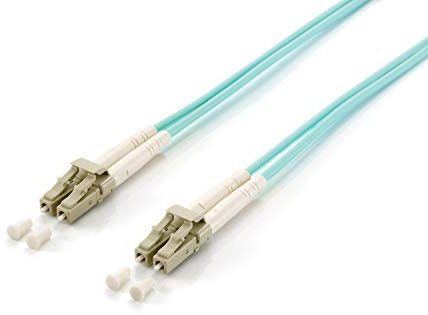 Equip LWL-Patchkabel-Glasfaserkabel LC->LC 50/125mμ 0.50m Multimode Duplex Türkis Polybeutel