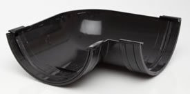 Polypipe 150mm (6) Half Round Gutter 90 Degree Angle RL603b Black