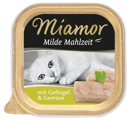 Miamor | Milde Mahlzeit Geflügel Pur & Gemüse | 16 x 100 g