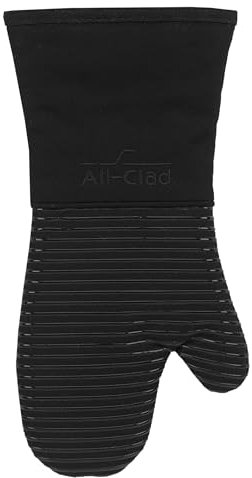 All-Clad Silicone Oven Mitt, Cotton, Black, 1 Pack