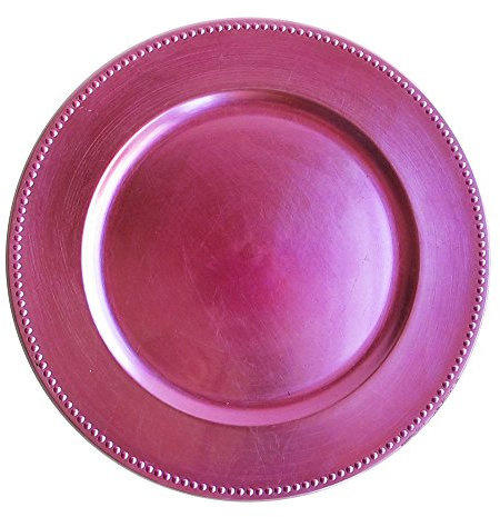 ChargeIt by Jay 1270168 Beaded Charger Plate 13 in Rose