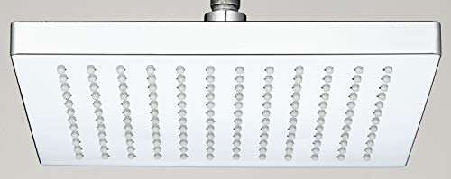 VeeBath Alpha Square 8-Inch Rain Fall Fixed Shower Head 1/2 Ball Connector