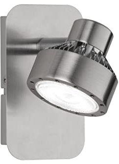 WOFI 4288.01.54.6000 A+ Spot, Stahl, 6 W, Integriert, nickel matt/chrom, 12 x 7 x 12 cm