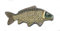 Anstecknadel aus Metall, Brosche, emailliertes Metall, Fisch, Karpfen, Angeln