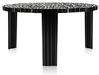 Kartell T-Tisch, Bambus, schwarz, 50 x 28 x 50 cm