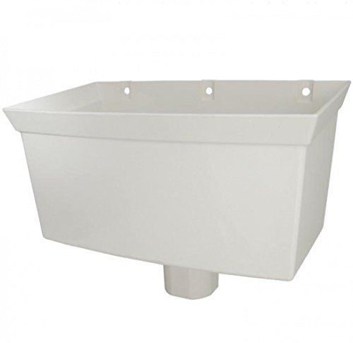 FLOPLAST 68mm Round Universal Gutter Hopper- White