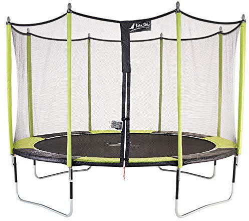 kangui – Gartentrampolin + Sicherheitsnetz Jumpi Pop 4,30 m Grün / Schwarz