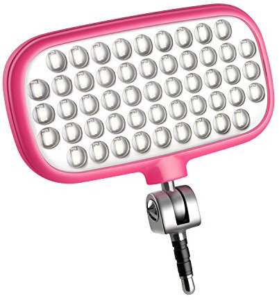 Metz mecalight LED-72 smart in Pink | LED-Videolicht für Smartphones & Tablets mit 51 LEDs und 72 LUX, eigenen Lithium-Polymer-Akku, 3 Modi, für Fotos oder Videos geeignet etc.