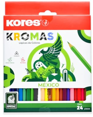 Kores BB93392 Kromas Buntstifte, 3-eckig, 24 farben