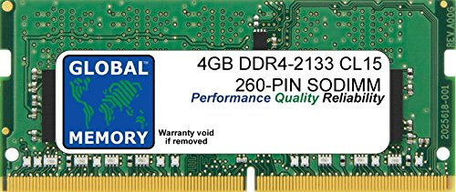 4GB DDR4 2133MHz PC4-17000 260-PIN SODIMM Memoria RAM para Ordenador PORTÁTILES/NOTEBOOKS