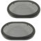 tomzz Audio 2800-004 Lautsprecher Gitter Grill für 6 x 9 Zoll Lautsprecher schwarz 2-teilig Kunststoffring mit Metallgitter Satz