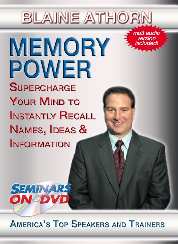 Memory Power - Supercharge Your Mind to Instantly Recall Names, Ideas and Information - Seminars On Demand Memory Skills Training Video - Speaker Blaine Athorn - Includes Streaming Video + DVD + Streaming Audio + MP3 Audio - Compatible with All Devices
