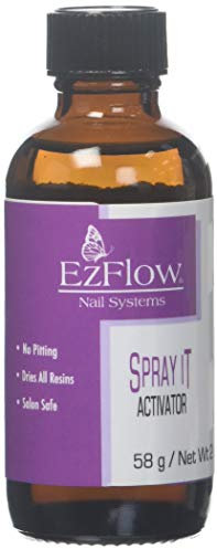 EZ Flow Fiber Glass Spray It Activator False Nails, 2 Fluid Ounce