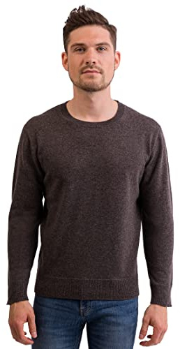 100% Kaschmir Herren Pullover | Sweater Rundhalsausschnitt 2-fädig