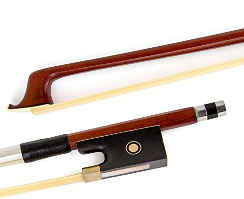 Kmise Geigenbogen Violinenbogen 4/4 Größe Brasilholz Bogen für Geige Fiddle mit Mongolisch Rosshaar Ebenholzfrosch für Anfänger