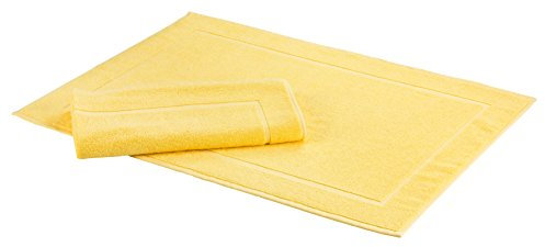 Floringo 2er Set Badvorleger - Badematte Sprint - Duschvorleger ca. 650 g/m² - ca. 50x70 cm - Sonnengelb