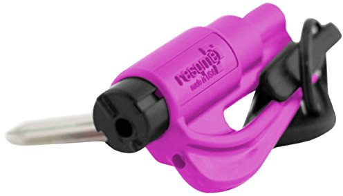 ResQme Keyring rescue tool Seatbelt cutter and glass breaker (Pink)