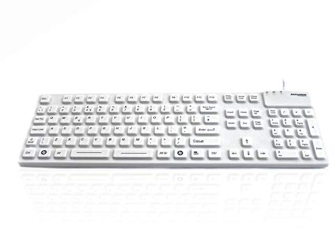 AccuMed 105 - USB Full Size Sealed IP67 Antibacterial Medical/Clinical Keyboard