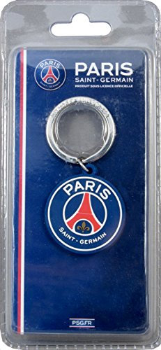 PSG Logo Porte-Clefs Caoutchouc Blister Gomme Multicolore 8,5 x 18 x 2,5 cm