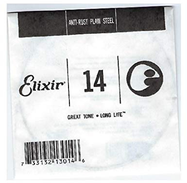 Elixir® Saiten blanke Stahl-Einzelsaiten mit Anti-Rust Auflage (.014)