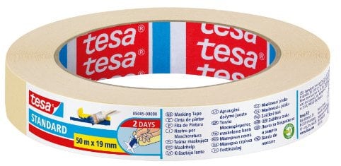 Tesa 210242 Ruban adhésif standard en papier sans solvants 19 mm x 50 m