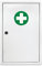 Reliance Medical Armoire de premiers secours murale en métal Sofia blanche pour ranger les fournitures dans 2 compartiments spacieux – contient un verrou de sécurité fourni avec un jeu de 2 clés.