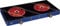 Jata V142 Cocina eléctrica vitrocerámica 2 placas de 16,5 cm de 1200 W cada una, Cuerpo Metálico, 2 Termostatos Regulables de Temperatura, Protección Sobrecalentamiento, Azul