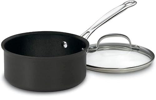 Cuisinart Nonstick-Hard-Anodizzato, 2-Quart, Saucepan w/Cover, 619-18 Anodizzato Duro Antiaderente, Alluminio, Casseruola con Coperchio