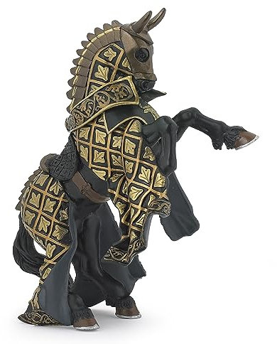 Papo -Handbemalt - Figuren -Mittelalter-Fantasy -Pferd des Waffenmeisters Stier-39918-Sammelbar-Für Kinder - Geeignet für Jungen und Mädchen - Ab 3 Jahren