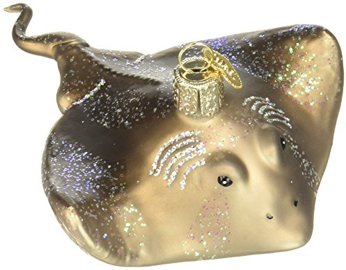 Old World Christmas Stingray Glass Blown Ornament for Christmas Tree, Handcrafted Holiday Decoration, Sea Collection