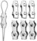 UICCVOKK 6Pcs M6 Duplex Clamp, Duplex Bolt Cable Clamp, 304 Stainless Steel for Duplex Wire Rope Clamp, Rope Connector Duplex Clamp, 6mm Heavy Duty Wire Rope Clips, Clothesline Tensioner Awning Fixed