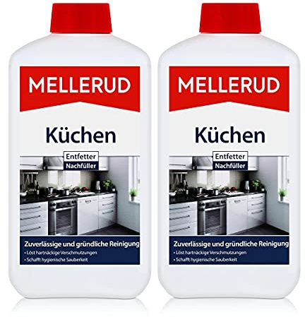 2x Mellerud Küchen Entfetter 1 L Nachfüller - fettfreie und hygienische Sauberkeit