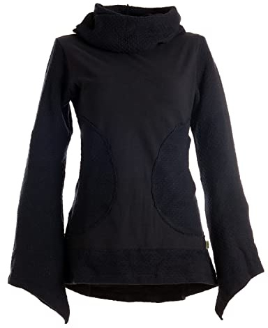 Vishes - Alternative Bekleidung - Warmer Damen Langarm Pullover aus Baumwolle Schalkragen gestrickt